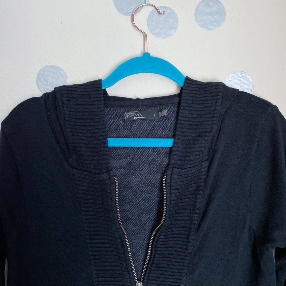 Prana Misha Hooded Zip Up Duster Sweater Jacket with Jaquard Pattern on …